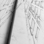 Geometric lines on a dark graphite background