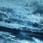 Minimalist ice crystal pattern in dark blue tones